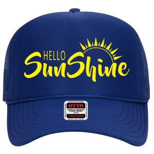 Hello Sunshine High Crown Mesh Back Trucker Hat