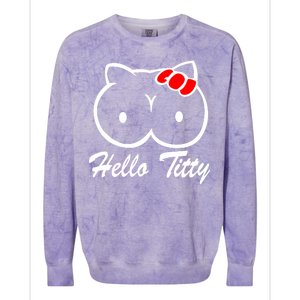 Hello Titty Colorblast Crewneck Sweatshirt