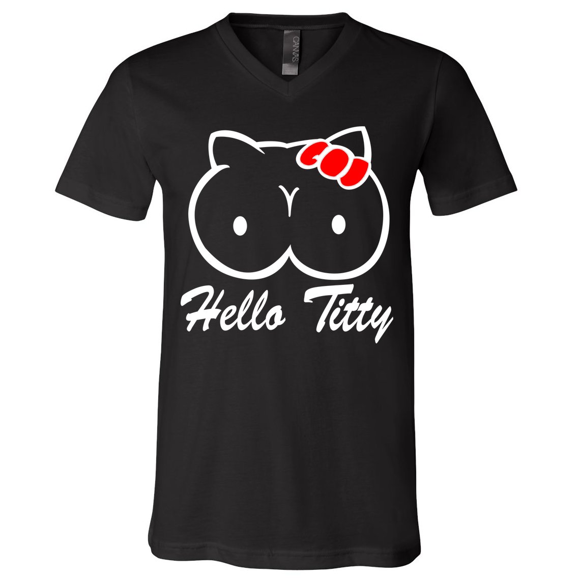 Hello Titty V-Neck T-Shirt