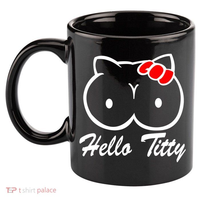 Hello Titty 11oz C Handle Ceramic Mug