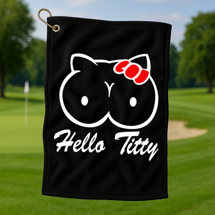 Hello Titty Golf Towel