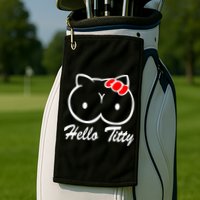 Hello Titty Golf Towel