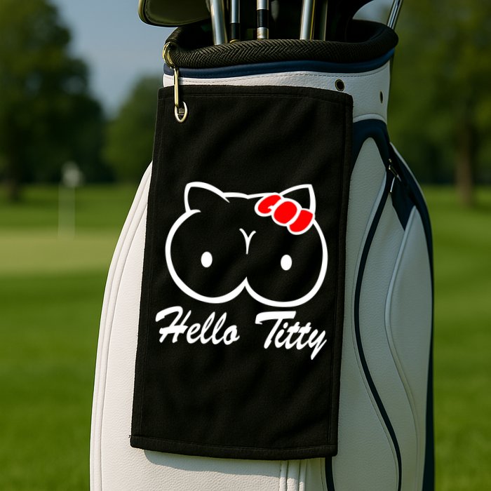 Hello Titty Golf Towel
