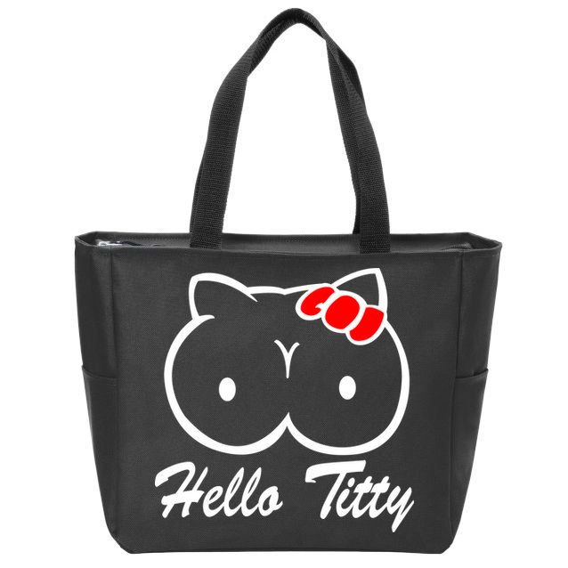 Hello Titty Zip Tote Bag
