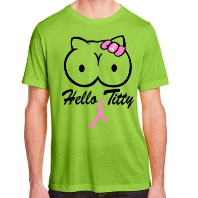 Hello Titty Breast Cancer Adult ChromaSoft Performance T-Shirt