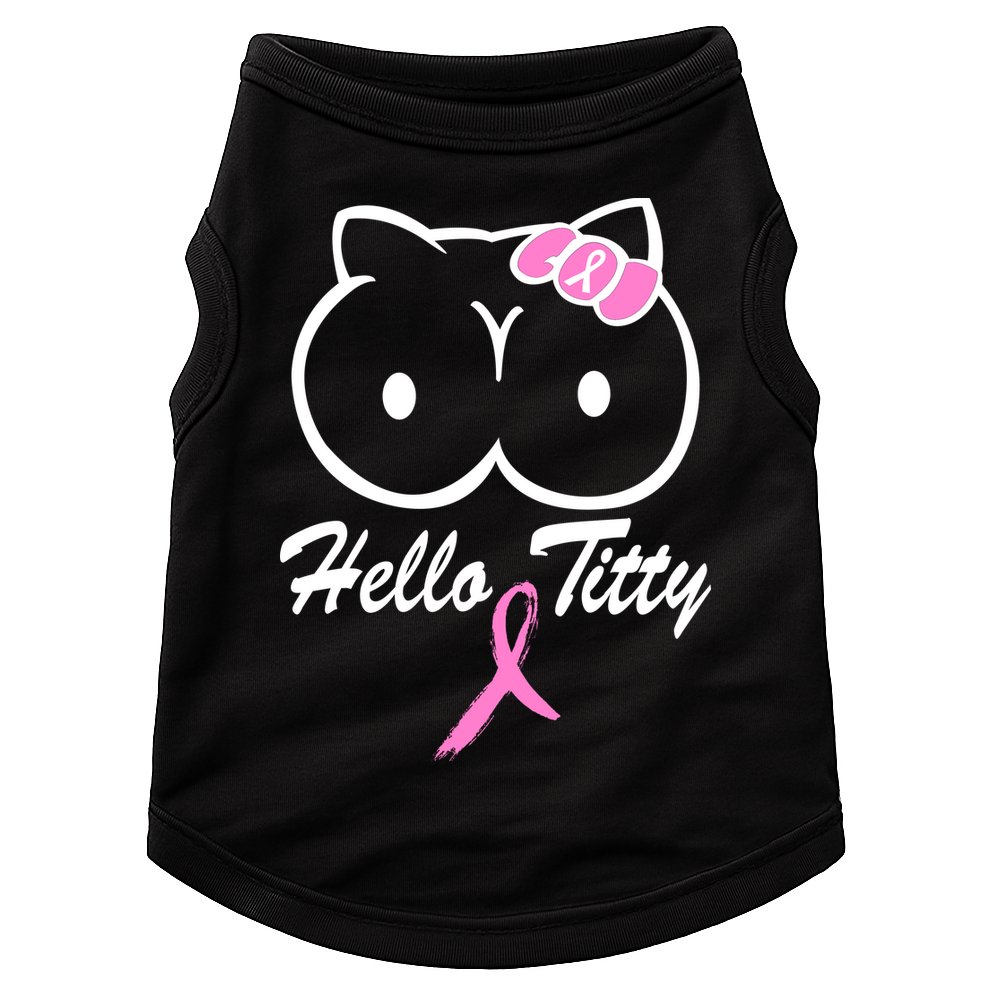 Hello Titty Breast Cancer Doggie Tank