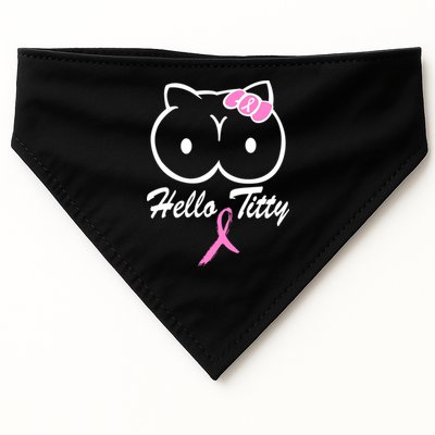 Hello Titty Breast Cancer USA-Made Doggie Bandana