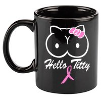Hello Titty Breast Cancer 11oz C Handle Ceramic Mug
