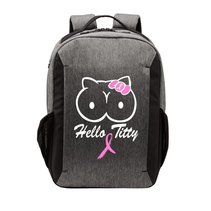 Hello Titty Breast Cancer Vector Backpack