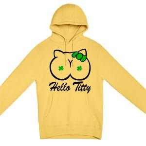 Hello Titty Irish Clover Premium Pullover Hoodie