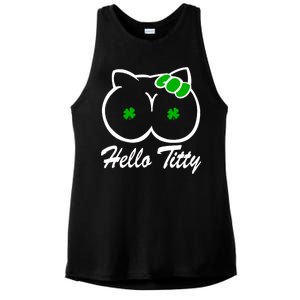 Hello Titty Irish Clover Ladies PosiCharge Tri-Blend Wicking Tank