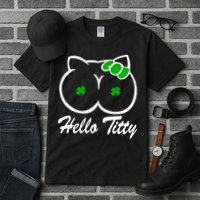 Hello Titty Irish Clover Tall T-Shirt