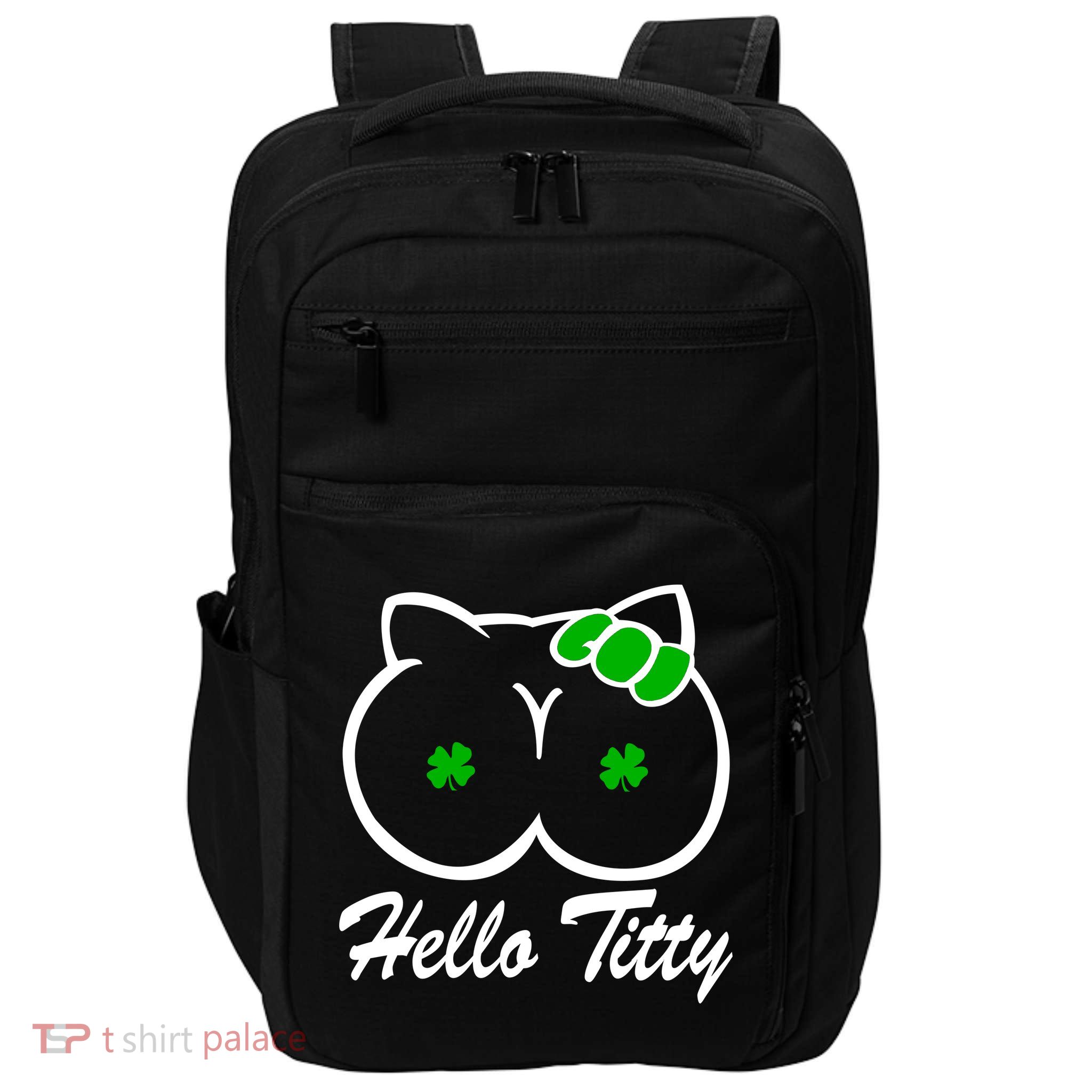 Hello Titty Irish Clover Impact Tech Backpack