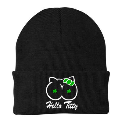 Hello Titty Irish Clover Beanie