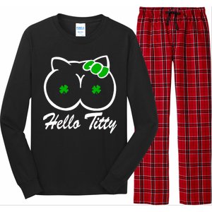 Hello Titty Irish Clover Long Sleeve Pajama Set