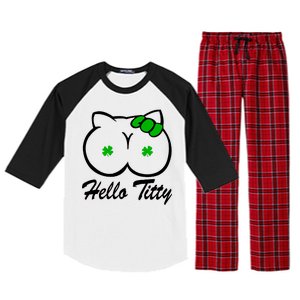 Hello Titty Irish Clover Raglan Sleeve Pajama Set