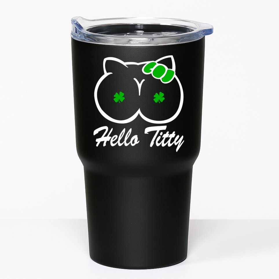 Hello Titty Irish Clover Tumbler