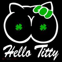 Hello Titty Irish Clover Poster