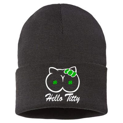 Hello Titty Irish Clover Sustainable Knit Beanie