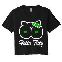 Hello Titty Irish Clover Women's Crop Top Tee