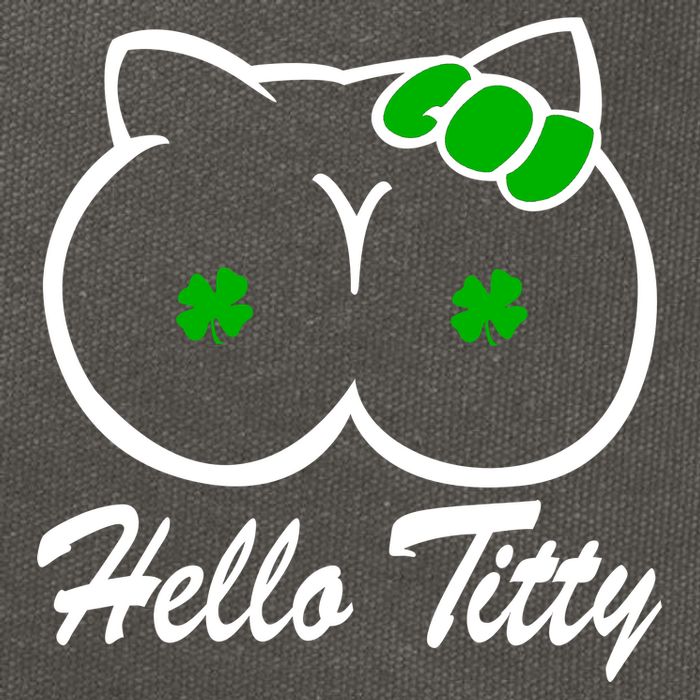 Hello Titty Irish Clover Cotton Canvas Backpack