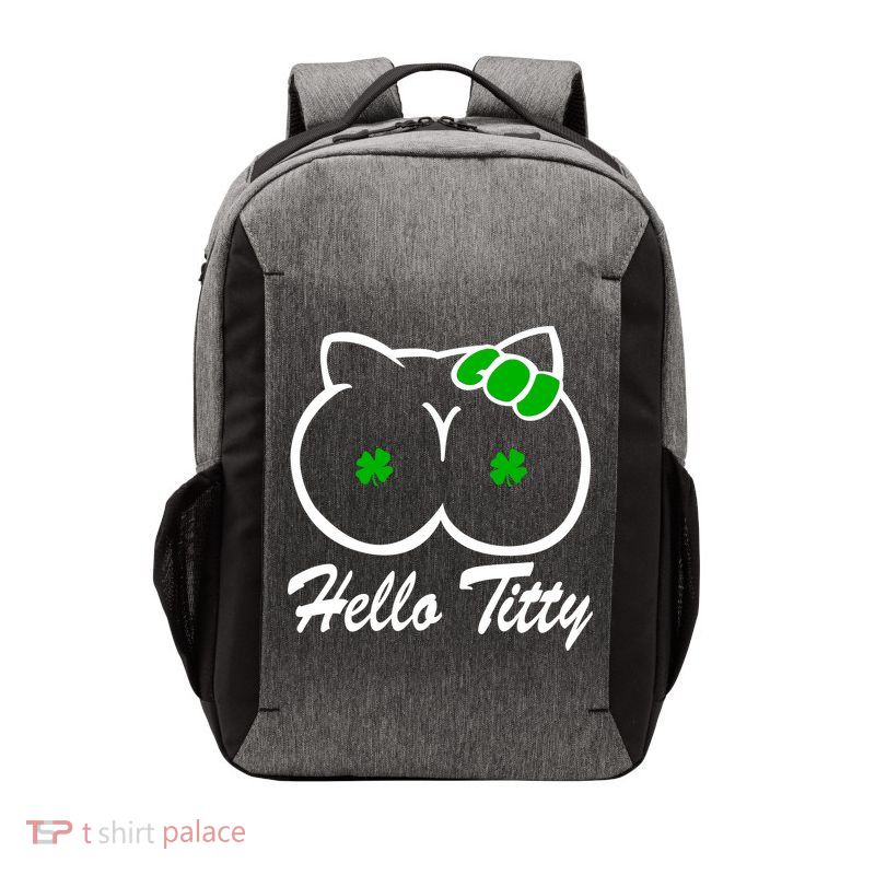 Hello Titty Irish Clover Vector Backpack