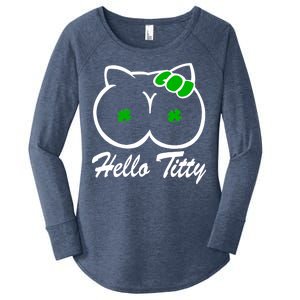 Hello Titty Irish Clover Women's Perfect Tri Tunic Long Sleeve Shirt