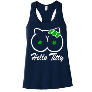 Hello Titty Irish Clover Women's Racerback Tank