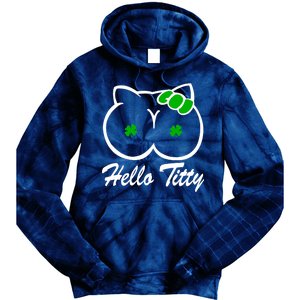 Hello Titty Irish Clover Tie Dye Hoodie