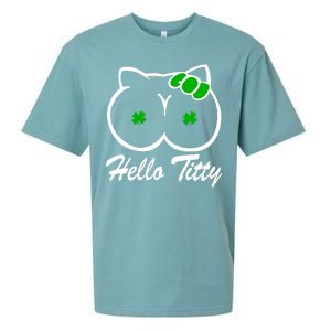 Hello Titty Irish Clover Sueded Cloud Jersey T-Shirt