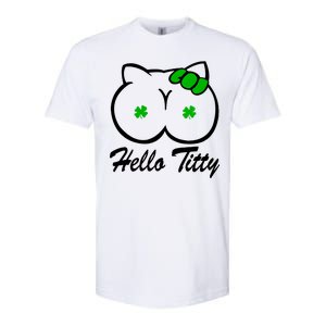 Hello Titty Irish Clover Softstyle CVC T-Shirt