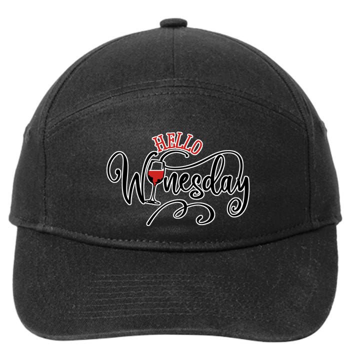 Hello Wednesday Wine 7-Panel Snapback Hat
