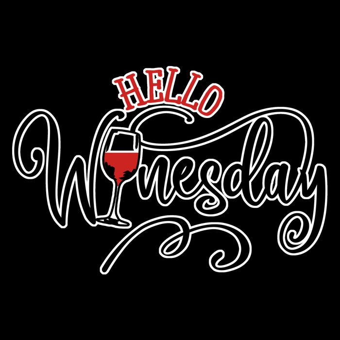 Hello Wednesday Wine 7-Panel Snapback Hat