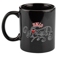 Hello Wednesday Wine 11oz C Handle Ceramic Mug