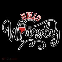 Hello Wednesday Wine Zip Tote Bag