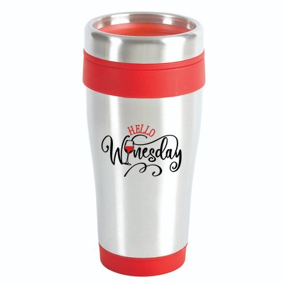 Hello Wednesday Wine 16oz Travel Tumbler