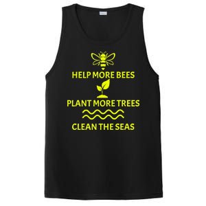 Help Bees Plant Trees Clean The Seas PosiCharge Competitor Tank