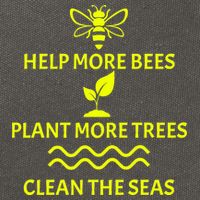 Help Bees Plant Trees Clean The Seas Cotton Canvas Backpack