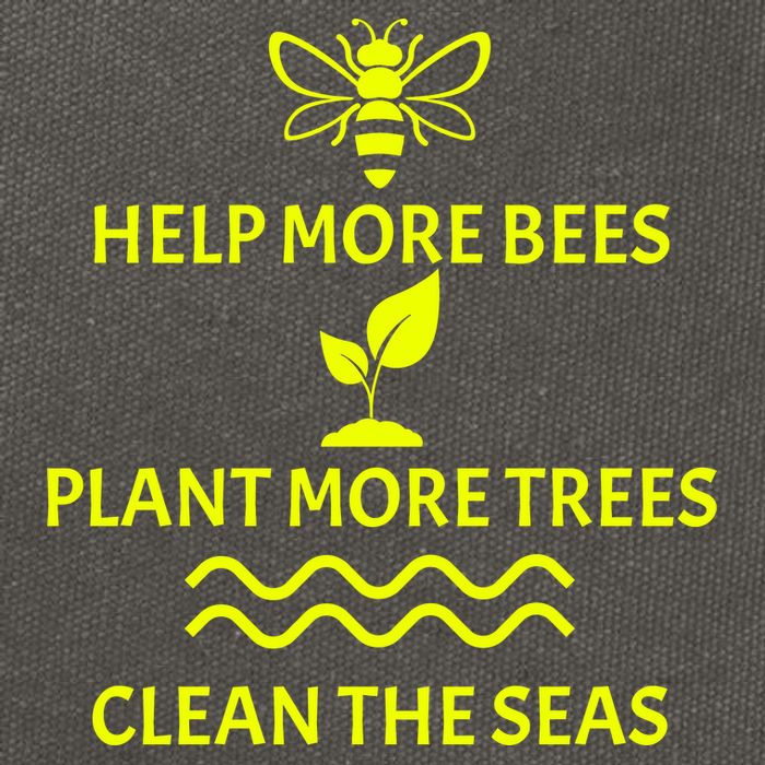 Help Bees Plant Trees Clean The Seas Cotton Canvas Backpack