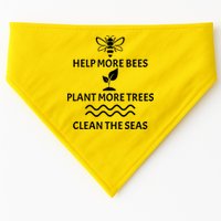 Help Bees Plant Trees Clean The Seas USA-Made Doggie Bandana