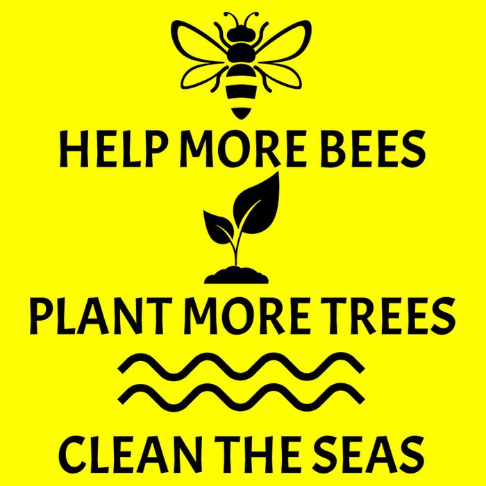 Help Bees Plant Trees Clean The Seas USA-Made Doggie Bandana