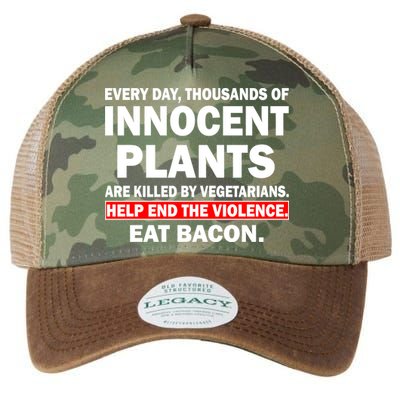 Help End The Violence Eat Bacon  Legacy Tie Dye Trucker Hat