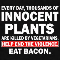 Help End The Violence Eat Bacon  Ladies PosiCharge Tri-Blend Wicking Tank