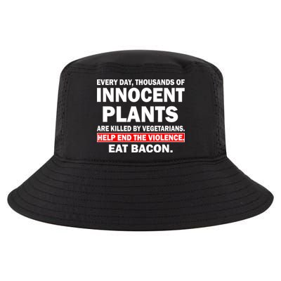 Help End The Violence Eat Bacon  Cool Comfort Performance Bucket Hat