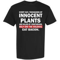 Help End The Violence Eat Bacon  Garment-Dyed Heavyweight T-Shirt
