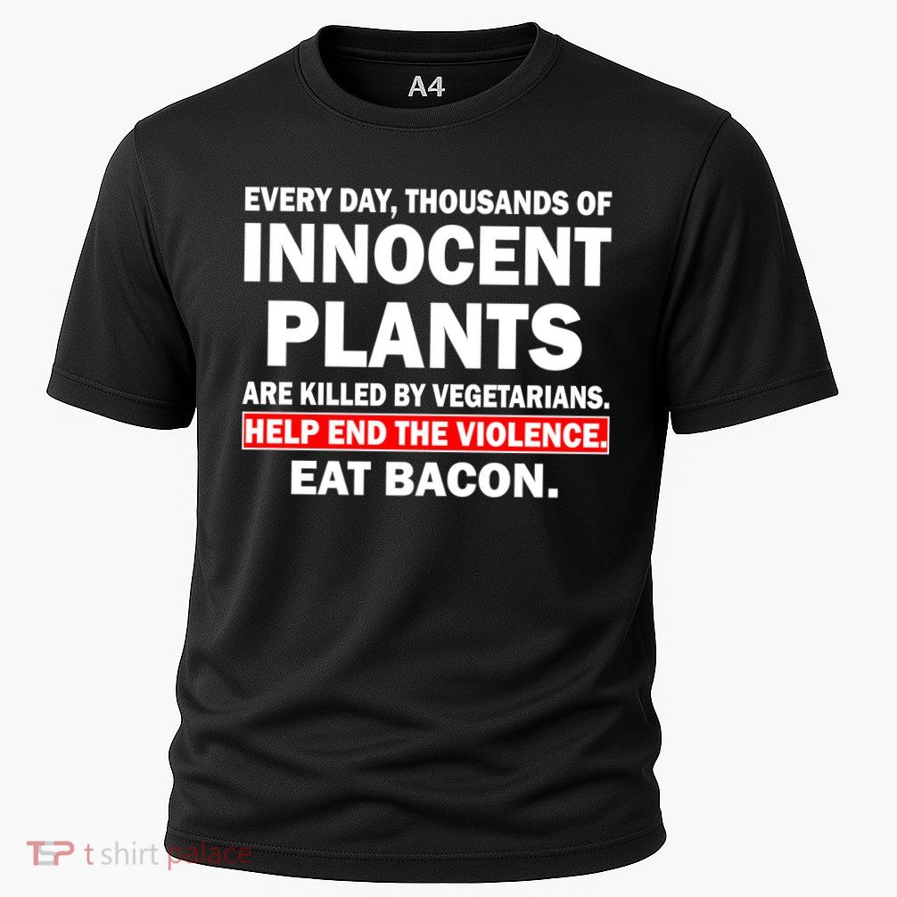 Help End The Violence Eat Bacon  Cooling Performance Crew T-Shirt