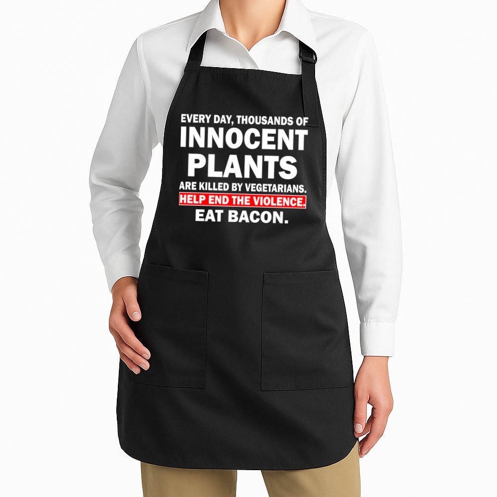 Help End The Violence Eat Bacon  Apron