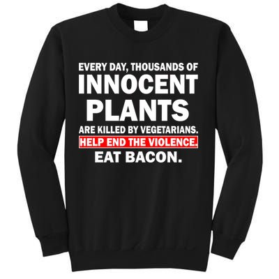 Help End The Violence Eat Bacon  Sweatshirt