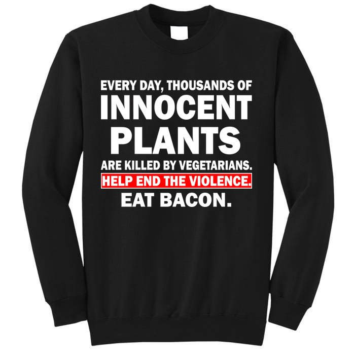 Help End The Violence Eat Bacon  Sweatshirt