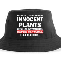 Help End The Violence Eat Bacon  Sustainable Bucket Hat
